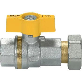 Ventil EFFEBI - Itálie | Kulový kohout (ventil) VENUS na plyn motýl převlečná matice (plynový) - 1/2"x1/2" 1021