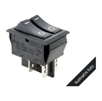 vypínač I4800 Vypínač přepínací dvojitý, hmatník černý