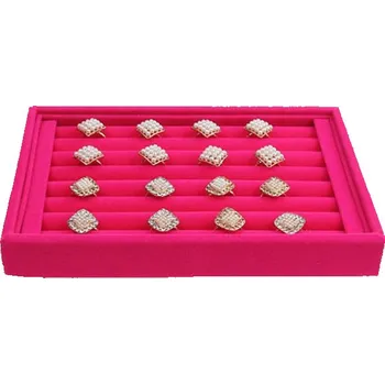 Šperkovnice Stojánek, stojan, dekolt na prstýnky růžový hranol 22cm (A23RU)