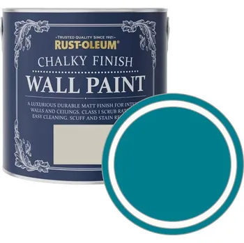 barva na zeď Omyvatelná barva na stěny a stropy Rust-Oleum Chalky Finish Wall Paint Barva: Türkys/ tyrkysová, Balení: 1L