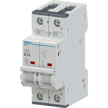 Jistič LTN-6B-1N Jistič In 6A,Ue AC 230V/DC 72V, ch.B, 1+N-pól, 10 kA OEZ:41681