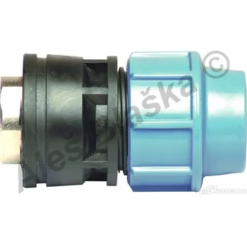 Vodovodní potrubí UNIDELTA S.p.A. - Itálie | PE (PP-S) spojka přechod vnitřní kovový závit na polyetylénové trubky (polyš) (svěrná plastová) - 20x1/2" UNI1036