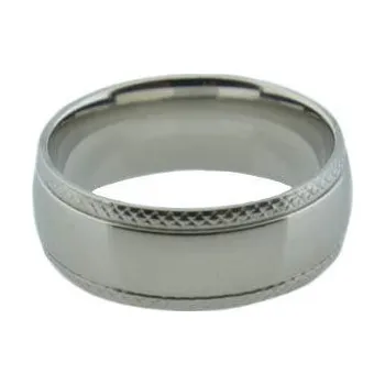 Prsten Doria Prsten obroučka z oceli stříbrná M095 Velikosť: 64 / 65