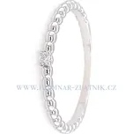 dámský prsten z bílého zlata s briliantem 22BC001 H/Si2 0,02ct velikost: 53, Kámen: Briliant