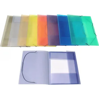 Set školních potřeb A4 3 klopé složky s gumkou "DIAGONAL", polypropylen fialová