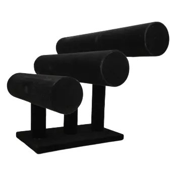 Šperkovnice Semišový stojan - válec na šperky 33 černý