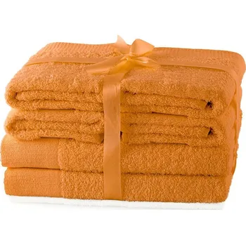Ručník Sada ručníků AmeliaHome Amary oranžových, velikost 2*70x140+4*50x100