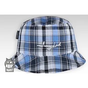 Pokrývka hlavy DRÁČE Klobouček klobouk Hawai 55 modré káro velikost čepic: 52-54cm (5-7 let, RDX vel.5)
