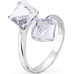 Prsten kostka bílá se Swarovski Elements Cube P48416PC Krystal 6 mm