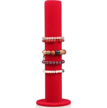 Šperkovnice Stojánek, stojan, dekolt na náramky červený sloup (A31R)
