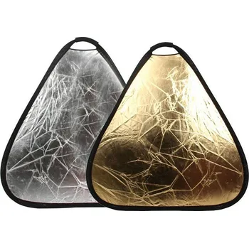 Fotoateliérová technika Odrazový trojúhelník, odrazná deska triangl 30cm 2v1 (OTX30ZS)