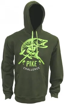 Rybářské oblečení Zfish Hoodie Pike Challenge zelená