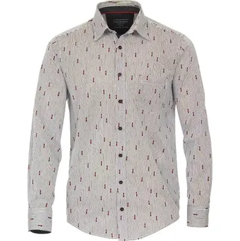 Pánská košile Pánská košile Casa Moda Kent Casual Fit modní tisk dlouhý rukáv vel. 3XL - 7XL (48 - 56) - 6XL