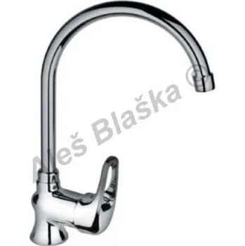 Vodovodní baterie GUGLIELMI - Itálie | GEOS GS 5100 páková stojánková dřezová s otočným ramínkem (vodovodní baterie) - CHROM GS5100