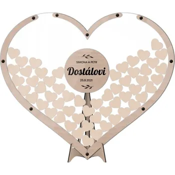 Svatební dekorace Plexi srdce na vhazování CALLY