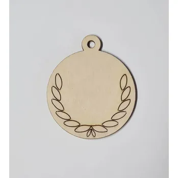 Jednorázové nádobí Medaile dřevěná kulatá vzor 1 polotovar , balení 30 ks nebo 50 ks 30 ks Menší velikost