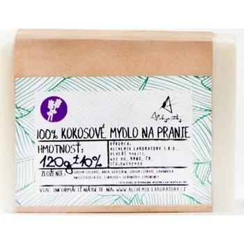 Mýdlo Alchymistky 100% kokosové mýdlo na praní s vůni levandule, pevné 120 g