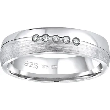 Prsten Snubní stříbrný prsten PRESLEY v provedení se zirkony pro ženy