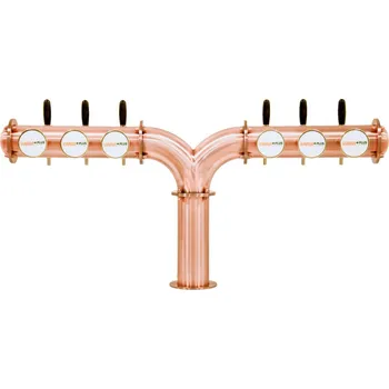 Příslušenství pro výčepní zařízení Varia-Plus Výčepní stojan Y6 měděný komplet kohouty pákové medailony LED čelní přímé dochlazení kohoutů