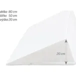 Klínový podhlavník 80x50x20 cm Froté, bílá