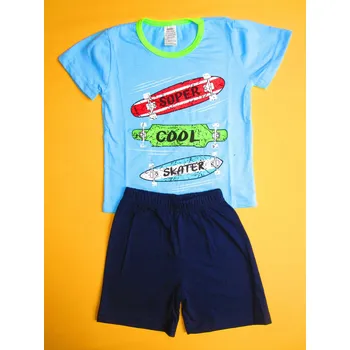 Chlapecké pyžamo Arex, ČR Chlapecké pyžamo krátký rukáv Super Cool 1 Barva: světlemodro-tmavěmodrá, Velikost: 92