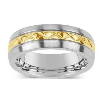 Prsten Snubní prsten pro muže a ženy KMR10006 z chirurgické oceli velikost obvod 60 mm KMR10006-60