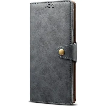 Pouzdro na mobilní telefon Lenuo Leather pro Samsung Galaxy M31s šedé