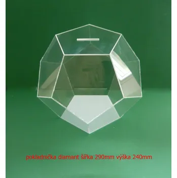 Příruční pokladna Kasička, pokladnička diamant 290x240 mm