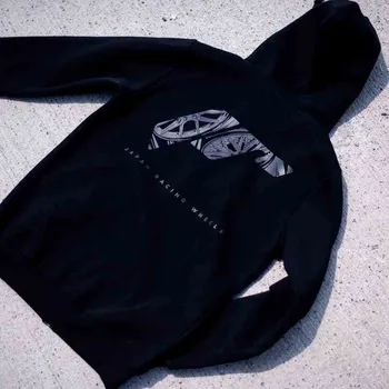 Pánská mikina JR Unisex Zip Hoodie Logo Black Size XL