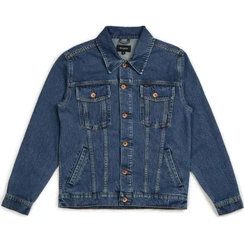 Pánská větrovka BRIXTON bunda - Cable Denim Jkt Worn Indigo (WNIDG)