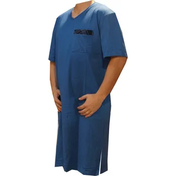 Pánská noční košile xcena Noční košile krátký rukáv modrá L