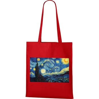 Plátěná taška Hvězdná noc, Barva Červená, Velikost 40×45 cm, Canvas Nákupní taška Bezvatriko.cz 1117 -