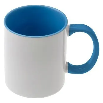 Hrnek s Vaší fotkou světle modrý vnitřek a ucho