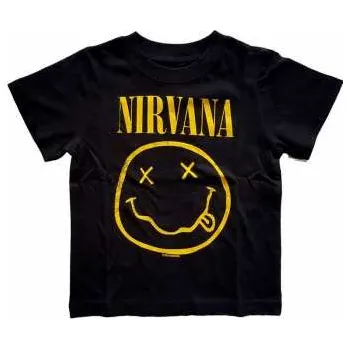 Merch Nirvana: Dětské Toddler Tričko Yellow Smiley 3 roky