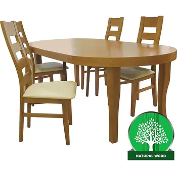 Jídelní set Jídelní set Paula 2 1+4 Olše 110x110+100