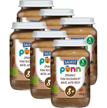SALVEST Põnn BIO Hovězí maso s pohankou a zeleninou 6x190 g