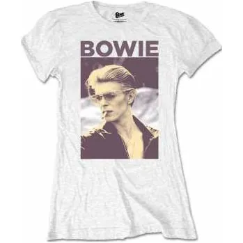 Pánské tričko Merch David Bowie: Dámské Tričko Smoking L