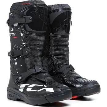 Moto obuv TCX Comp Kid Boots Black/Black/White 33
