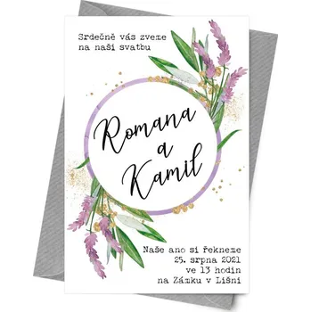Svatební dekorace Papírové svatební oznámení LILLY