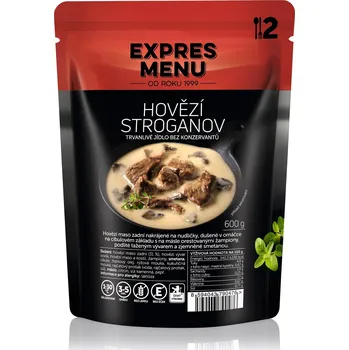 Hotové jídlo EXPRES MENU Hovězí Stroganoff 600 g