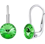 Stříbrné náušnice se Swarovski® Crystals rivoli zelené 8mm SILVEGOVSW039G