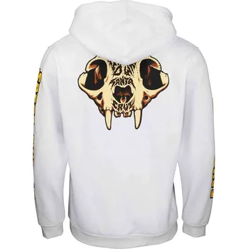 Pánská mikina SANTA CRUZ mikina - SW Skull Zip Hood White (WHITE)