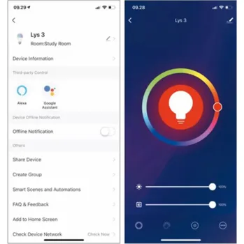 Žárovka Denver Chytrá žárovka SHL-350, E27, 9W, RGB, Wi-Fi, TUYA Denver SHL-350