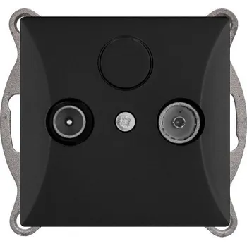 Elektrická zásuvka Timex Zásuvka Opus style TV+R průběžná černá