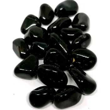 Drahý kámen Tromlovaný černý onyx – silný ochranný kámen proti negativitě