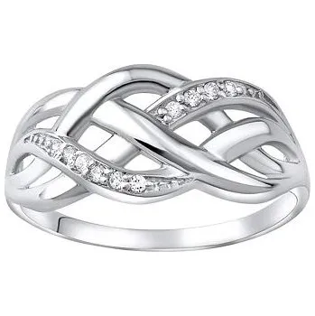 Prsten Luxusní stříbrný prsten ELISEE se zirkony velikost obvod 54 mm ZTG45022-obvod 54 mm