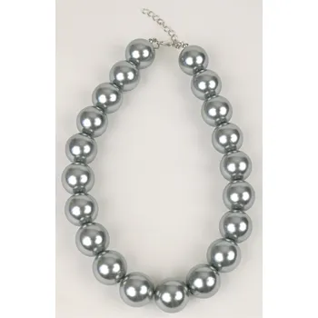 Náušnice UNI Korále z voskovaných perel šedé