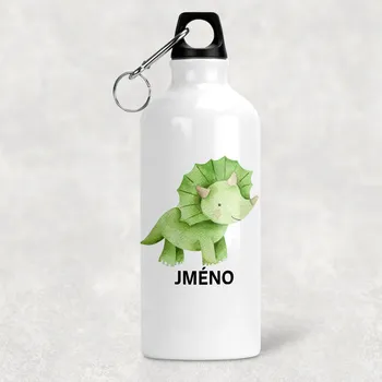 Sklenice Domovi Hliníková láhev se jménem Dinosaurus - Triceratops 500ml