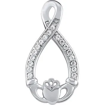 Šperk Stříbrný přívěsek Claddagh s Brilliance zirconia JJJ0244PW