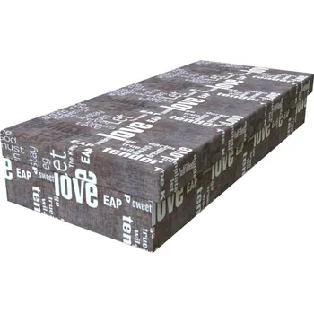 Postel Válenda Words hnědá lamelová molitanová